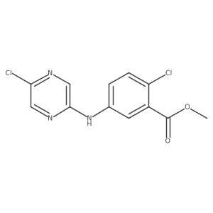 2-Chloro-5-(5-chloro-pyrazin-2-ylamino)-benzoic acid methyl ester结构式