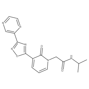N-isopropyl-2-[2-oxo-3-(3-pyrazin-2-yl-1,2,4-oxadiazol-5-yl)pyridin-1(2H)-yl]acetamide结构式