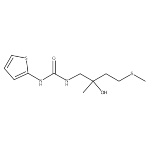 1-(2-Hydroxy-2-methyl-4-(methylthio)butyl)-3-(thiophen-2-yl)urea结构式