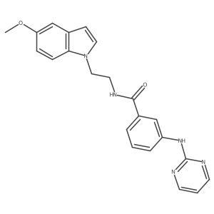 N-[2-(5-methoxy-1H-indol-1-yl)ethyl]-3-(2-pyrimidinylamino)benzamide结构式
