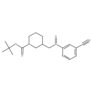 tert-Butyl 3-(((4-cyanopyridin-2-yl)sulfinyl)methyl)piperidine-1-carboxylate结构式
