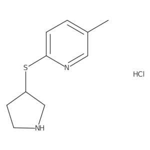 (S)-5-methyl-2-(pyrrolidin-3-ylthio)pyridine hydrochloride Structure
