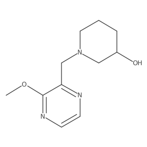 (R)-1-((3-methoxypyrazin-2-yl)methyl)piperidin-3-ol结构式
