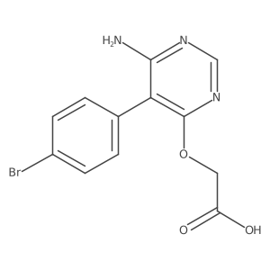 2-[[6-Amino-5-(4-bromophenyl)-4-pyrimidinyl]oxy]acetic acid结构式