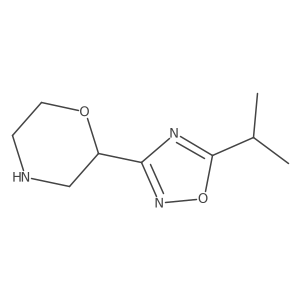 2-[5-(Propan-2-yl)-1,2,4-oxadiazol-3-yl]morpholine Structure