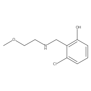 3-Chloro-2-{[(2-methoxyethyl)amino]methyl}phenol结构式