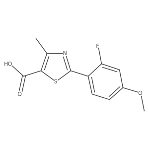 2-(2-Fluoro-4-methoxyphenyl)-4-methyl-1,3-thiazole-5-carboxylic acid Structure