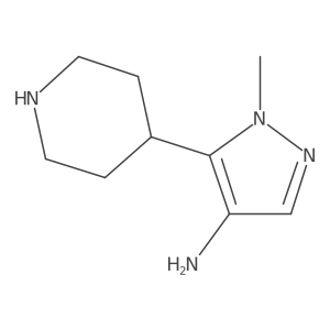 1-Methyl-5-(piperidin-4-yl)-1H-pyrazol-4-amine Structure
