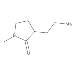 3-(2-Aminoethyl)-1-methylpyrrolidin-2-one结构式
