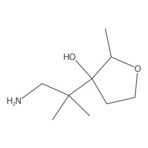 3-(1-Amino-2-methylpropan-2-yl)-2-methyloxolan-3-ol结构式