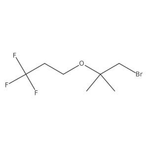 3-[(1-Bromo-2-methylpropan-2-yl)oxy]-1,1,1-trifluoropropane Structure