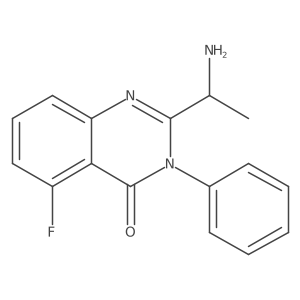 (S)-2-(1-aminoethyl)-5-fluoro-3-phenylquinazolin-4(3H)-one结构式
