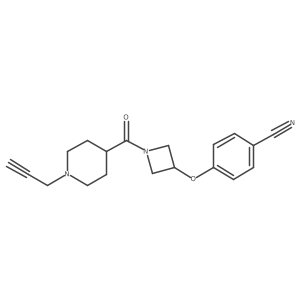 4-[1-(1-Prop-2-ynylpiperidine-4-carbonyl)azetidin-3-yl]oxybenzonitrile结构式