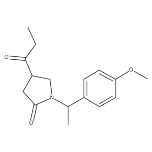 (R)-1-((R)-1-(4-Methoxyphenyl)ethyl)-4-propionylpyrrolidin-2-one Structure