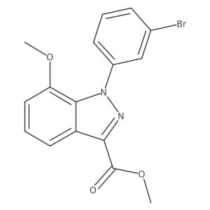 methyl 1-(3-bromophenyl)-7-methoxy-1H-indazole-3-carboxylate结构式