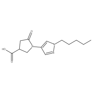 5-Oxo-1-(1-pentyl-1H-pyrazol-4-yl)pyrrolidine-3-carboxylic acid Structure