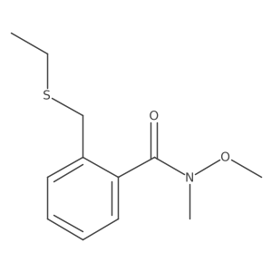 2-(ethylsulfanylmethyl)-N-methoxy-N-methylbenzamide结构式