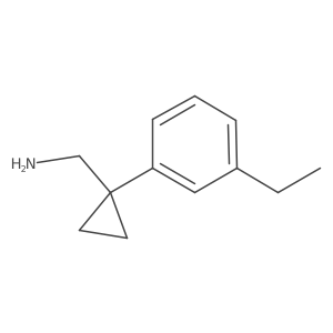 [1-(3-Ethylphenyl)cyclopropyl]methanamine Structure