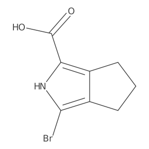 3-Bromo-2,4,5,6-tetrahydrocyclopenta[C]pyrrole-1-carboxylic acid结构式