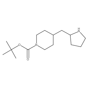 Tert-butyl 4-[(pyrrolidin-2-yl)methyl]piperidine-1-carboxylate Structure