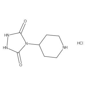 4-(Piperidin-4-yl)-1,2,4-triazolidine-3,5-dione hydrochloride Structure