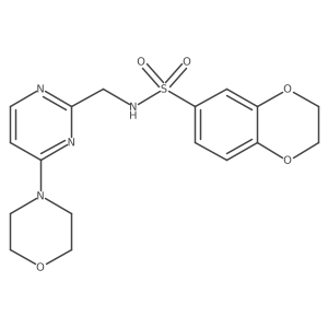 N-((4-morpholinopyrimidin-2-yl)methyl)-2,3-dihydrobenzo[b][1,4]dioxine-6-sulfonamide Structure
