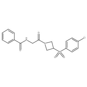 N-(2-(3-((4-chlorophenyl)sulfonyl)azetidin-1-yl)-2-oxoethyl)benzamide Structure