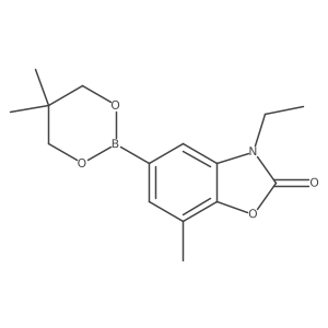 5-(5,5-Dimethyl-1,3,2-dioxaborinan-2-yl)-3-ethyl-7-methylbenzo[d]oxazol-2(3h)-one结构式