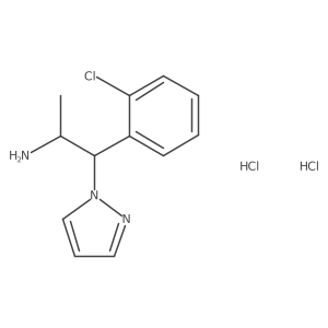 1-(2-chlorophenyl)-1-(1H-pyrazol-1-yl)propan-2-amine dihydrochloride结构式