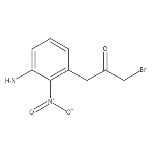 Nc1cccc(CC(=O)CBr)c1[N+](=O)[O-]结构式