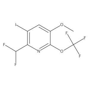 2-(Difluoromethyl)-3-iodo-5-methoxy-6-(trifluoromethoxy)pyridine结构式