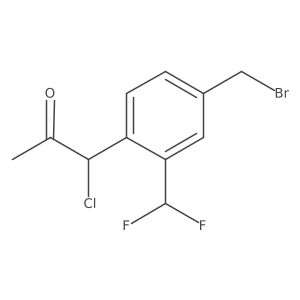 1-(4-(Bromomethyl)-2-(difluoromethyl)phenyl)-1-chloropropan-2-one Structure
