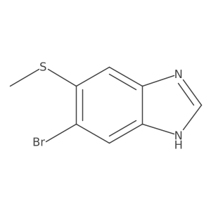 5-bromo-6-(methylsulfanyl)-1H-1,3-benzodiazole结构式