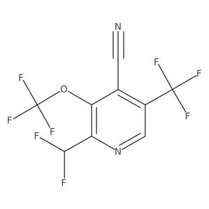 2-(Difluoromethyl)-3-(trifluoromethoxy)-5-(trifluoromethyl)isonicotinonitrile结构式