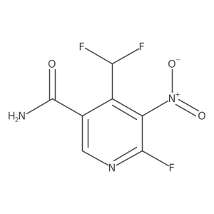 4-(Difluoromethyl)-6-fluoro-5-nitronicotinamide结构式