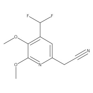 2-(4-(Difluoromethyl)-5,6-dimethoxypyridin-2-yl)acetonitrile Structure