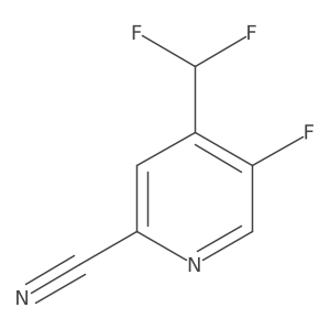 4-(difluoromethyl)-5-fluoro-pyridine-2-carbonitrile结构式