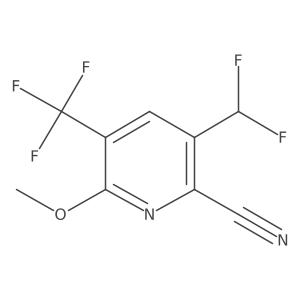 3-(Difluoromethyl)-6-methoxy-5-(trifluoromethyl)picolinonitrile Structure