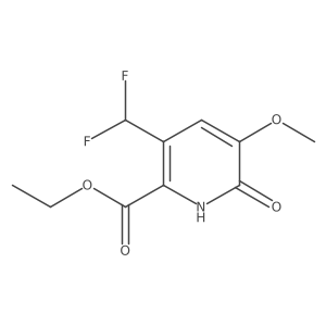 ethyl 3-(difluoromethyl)-5-methoxy-6-oxo-1H-pyridine-2-carboxylate结构式