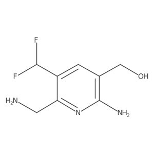 (2-Amino-6-(aminomethyl)-5-(difluoromethyl)pyridin-3-yl)methanol Structure