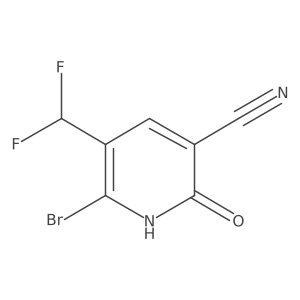 6-Bromo-5-(difluoromethyl)-2-hydroxynicotinonitrile Structure