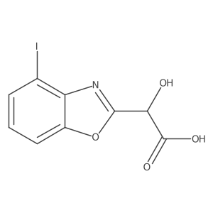 2-(Carboxy(hydroxy)methyl)-4-iodobenzo[d]oxazole结构式