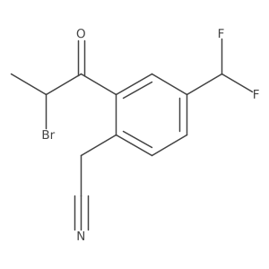 2-(2-Bromopropanoyl)-4-(difluoromethyl)phenylacetonitrile结构式