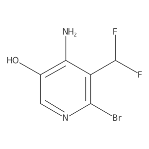 4-Amino-6-bromo-5-(difluoromethyl)pyridin-3-ol结构式