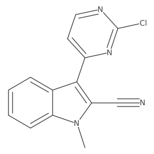 3-(2-Chloro-4-pyrimidinyl)-1-methyl-1H-indole-2-carbonitrile结构式