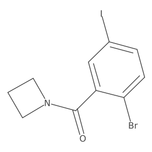 1-(2-Bromo-5-iodobenzoyl)azetidine结构式