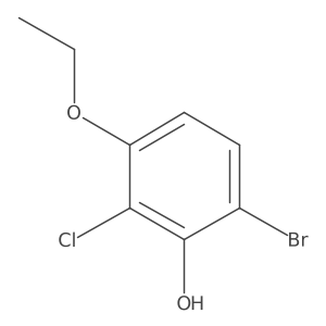 6-Bromo-2-chloro-3-ethoxyphenol Structure