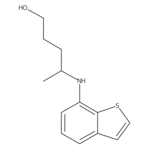 4-[(1-Benzothiophen-7-yl)amino]pentan-1-ol结构式