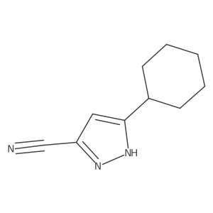 5-cyclohexyl-1H-pyrazole-3-carbonitrile结构式