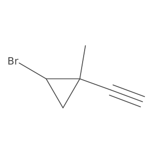 Cyclopropane, 2-bromo-1-ethynyl-1-methyl-, (1S,2R)- Structure